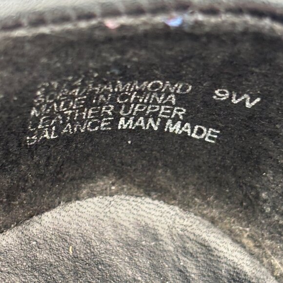 VTG WHITE MOUNTAIN  9 WIDE  Hammond Chunky Black Leather Loafers  Y2K - Picture 7 of 9